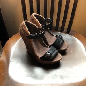 All Saints black leather sandals. Never worn!